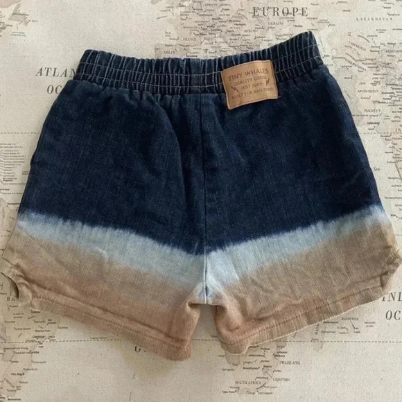Tiny Whales The Dude Tie Dye Denim Dad Shorts Size 10 EUC - Picture 1 of 4